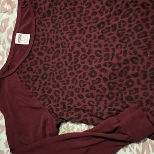 Pink leopard print shirt